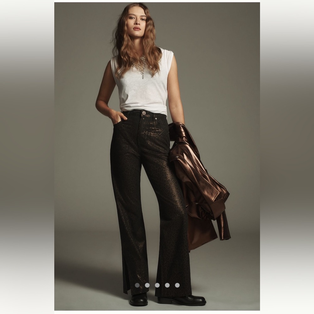 Anthropologie One Teaspoon Billie Coated Mid Rise Jeans